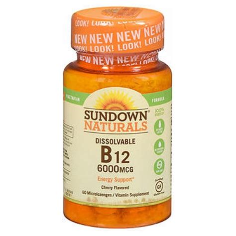 Sundown Naturals Vitamin B12 60 Tabs By Sundown Naturals Bishops Market