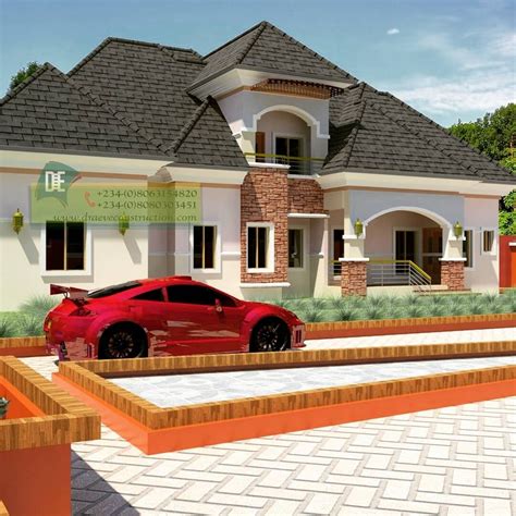 5 bedroom bungalow with pent floor (rf p5002). 5 Bedroom Bungalow Penthouse Floorplans Preview | Nigerian House Plans