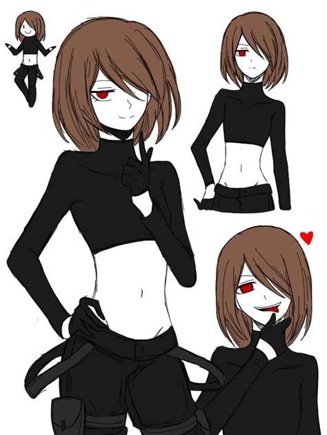 An Anime Girl With Red Eyes And Short Hair Wearing Black Clothes While