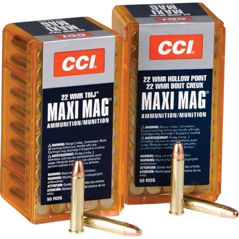 Cci Maxi Mag 22 Wmr 30 Gr Jacketed Hollow Point V 50 Rounds