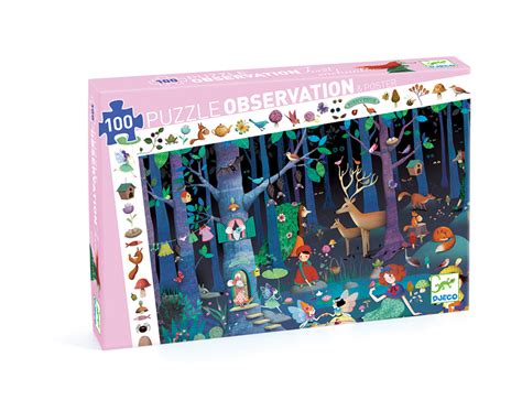 Enchanted Forest Observation 100 Piece Puzzle Djeco