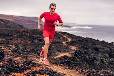 Mountain Running Ultra Runner Man Athlete Training Cardio Outdoor In