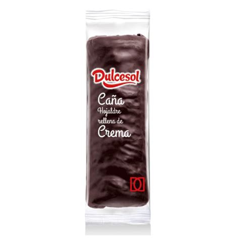 CaÑa Crema Choco Dulcesol Caña De Hojaldre Cubierta De Chocolate Rellena De Crema Producto De