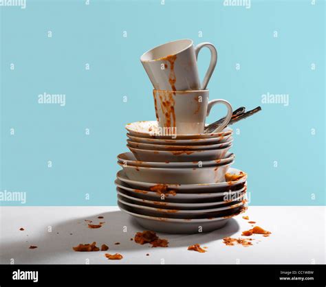 Dirty Dishes Pile Hi Res Stock Photography And Images Alamy