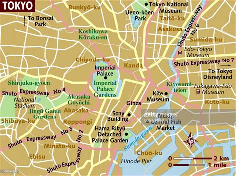 Map Of Tokyo High Res Vector Graphic Getty Images