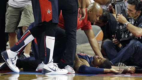 Paul george gruesome leg injury in team usa basketball showcase (hd). Paul George suffers broken leg during Team USA scrimmage ...