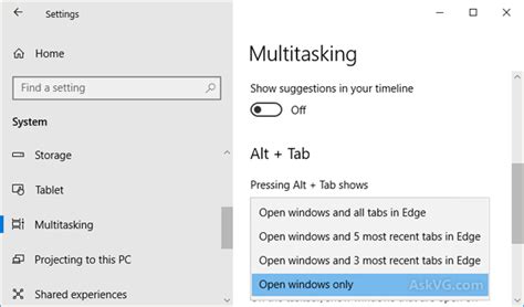 Tip Disable And Remove Microsoft Edge Tabs Showing In Alttab Screen