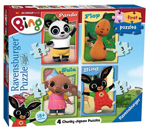 Bing Bunny My First 2 3 4 5 Piece Jigsaw Puzzle Game 4005556068692