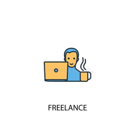 Freelance Concept 2 Colored Icon Simple Stock Vector Illustration Of