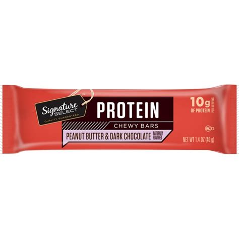 Signature Select Protein Chewy Bars Peanut Butter Dark Chocolate