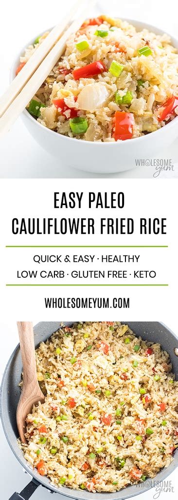 Easy Paleo Cauliflower Fried Rice Recipe Low Carb