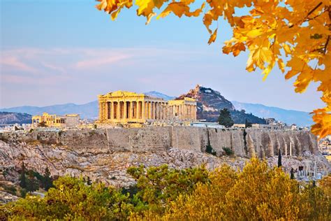 Magical Autumn In Athens Pillowhite