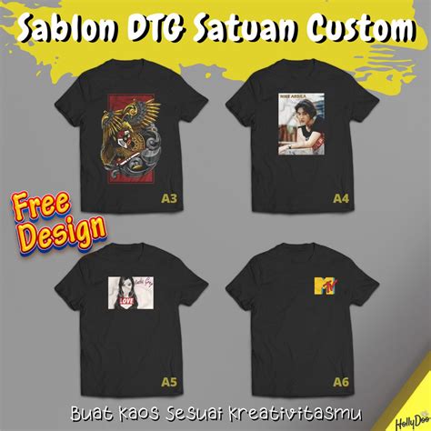 Sablon Kaos Satuan Custom Design Bebas Bisa Gambar Foto Tulisan Sendiri Free Download Nude