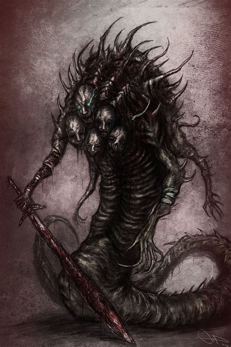 Snake Demon Scary Art Creature Design Shadow Art