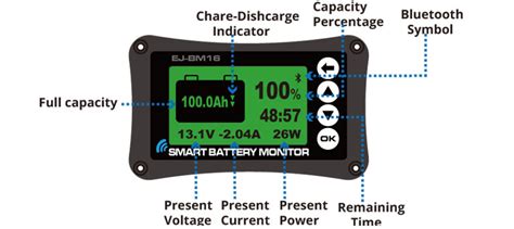 Smart Battery Monitor Bm16 Bluetooth Soc Meter App Battery