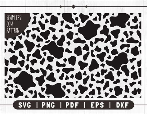 Cow Pattern Svg Cow Print Svg Seamless Cow Pattern Seamless Etsy