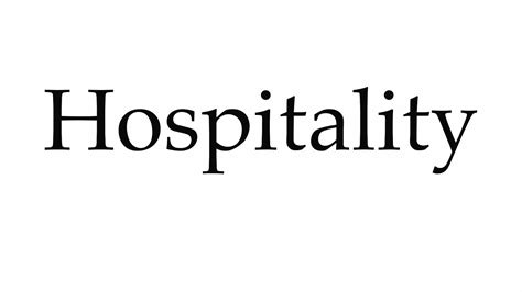 How To Pronounce Hospitality Youtube