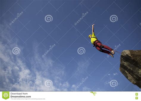 Jump Off A Cliff Stock Image Image Of Courage Challenge 76505177