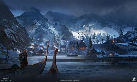 ArtStation Assassin S Creed Valhalla Norway Settlement Donglu Yu