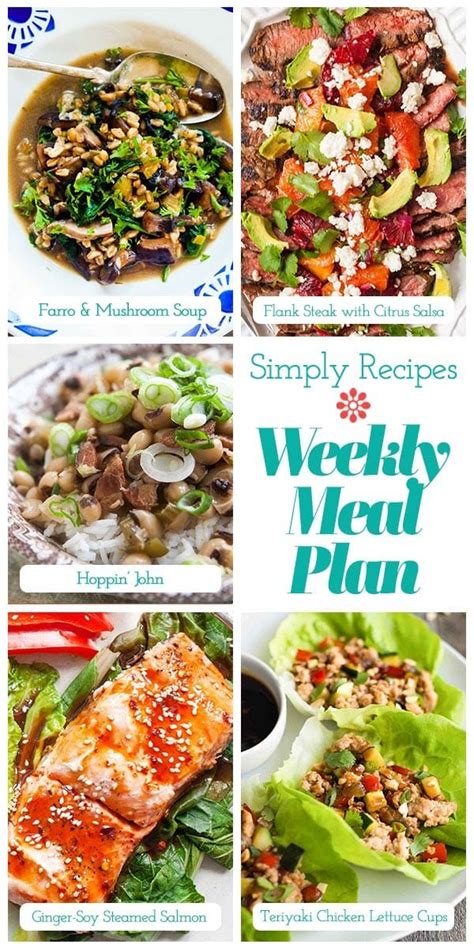 Simply Recipes 2019 Meal Plan December Week 5 Quick Healthy Meals
