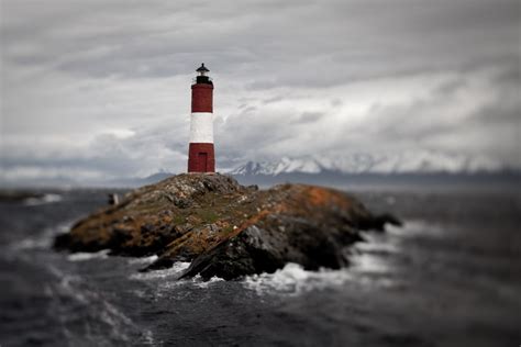 Les Eclaireurs Lighthouse Standing Near Ushuaia In The Beagle Channel