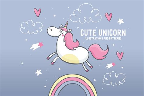 Unicorn wallpapers for free download. cute unicorn illustrations, pattern ~ Illustrations ...