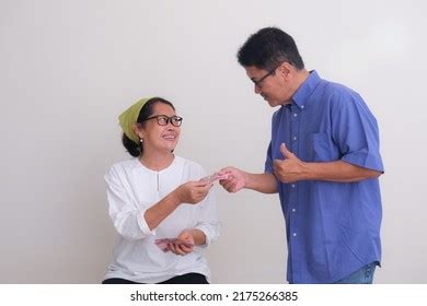 Wife Sitting While Giving Money Her Stock Photo Shutterstock