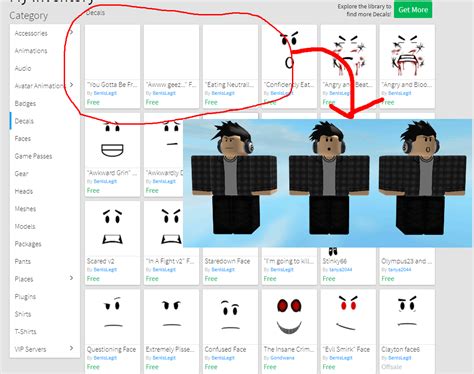 Roblox Hair Decals