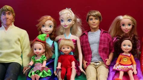 Goofy Christmas Silent Night With Disney Frozen Elsa Barbie Dolls Peppa