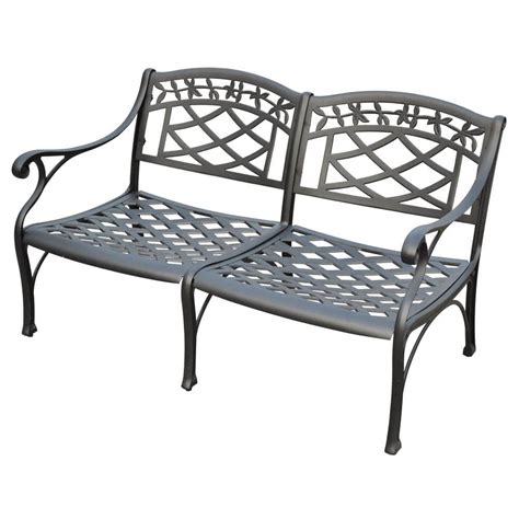 Crosley Furniture Sedona Cast Aluminum Outdoor Loveseat Co6104 Bk The
