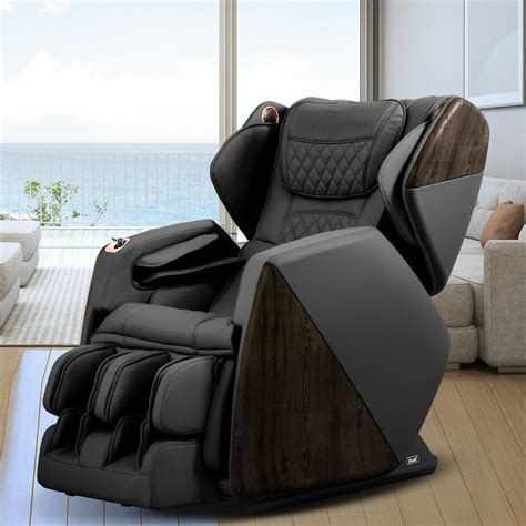 Titan Pro Series Soho Black Faux Leather Reclining Massage Chair With Bluetooth Speakers And 4d