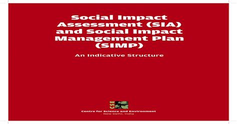 Pdf Social Impact Assessment Sia And Social Impact · Sia And