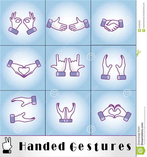 Unique Most Useful Two Handed Hand Gestures Business Concept S Stock