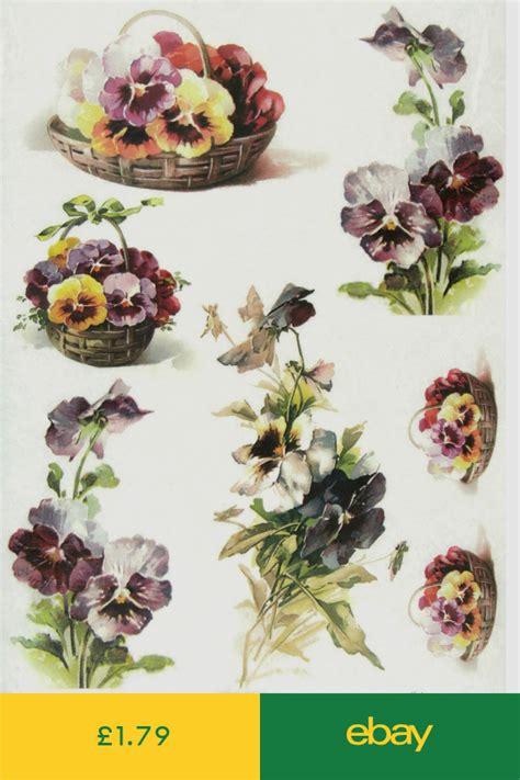 Displaying 1 to 20 (of 62 products). Decoupage Tissue Paper Crafts #ebay | Pansies, Decoupage ...