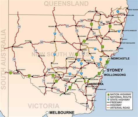 Filemap Of Nsw Highwayspng Wikipedia