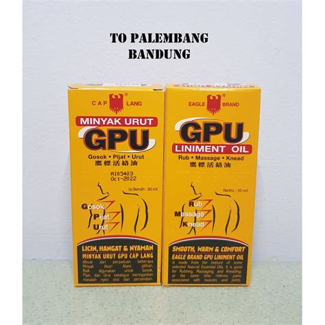 Maybe you would like to learn more about one of these? GPU LINIMENT OIL MINYAK URUT 30ML CAP LANG | Shopee Indonesia