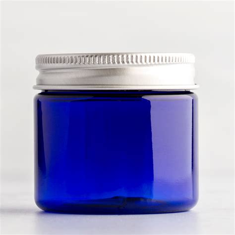 Latest Designs 2 Oz Blue Straight Sided Jar With 48 400 Aluminum Cap