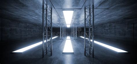 Sci Fi Futuristic Concrete Grunge Reflective Spaceship Led Laser Panel