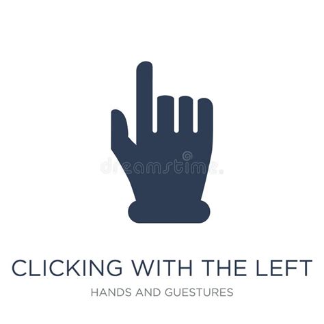 Clicking With The Left Hand Icon Trendy Flat Vector Clicking Wi Stock