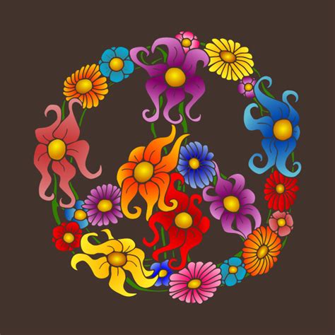 Flowers & their meanings here's a list of the flowers and their meanings. Flower Power Sign - Peace Symbol - T-Shirt | TeePublic