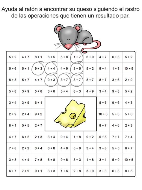 Aquí podrás descargar la ficha de juegos de coordinación para primero de primaria o niños que tengan 6 años, esta ficha corresponde al curso de educación física. MIS PRIMEROS LABERINTOS DE SUMAS PAR O IMPAR 5 ...