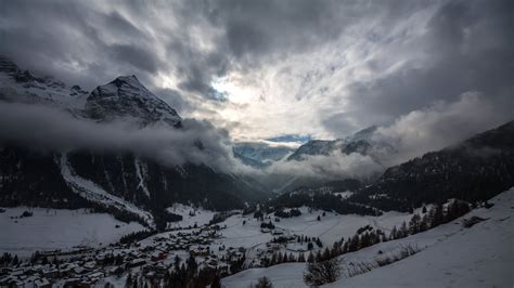 Photography Landscape Nature Clouds Storm Trees Snow