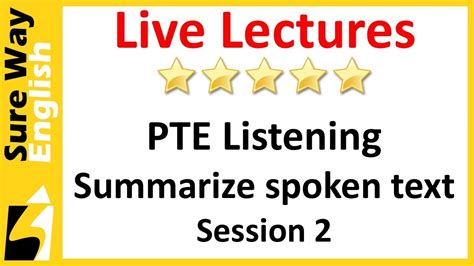 Step By Step Pte Listening Summarize Spoken Text Practice Questions Set Youtube
