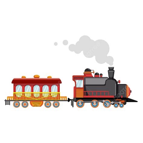 卡通正在行駛蒸汽火車 卡通 蒸汽火車 Train素材圖案，psd和png圖片免費下載