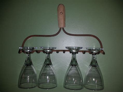 Finally Made My Wine Glass Holder From An Old Rake Wine Glass Holder