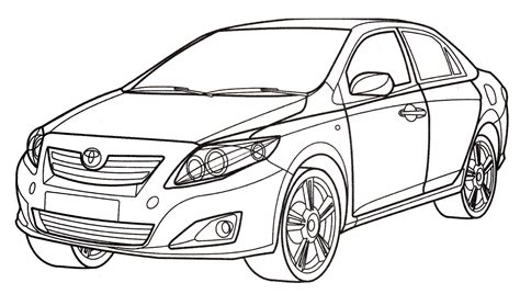 Toyota Corolla Coloring Page