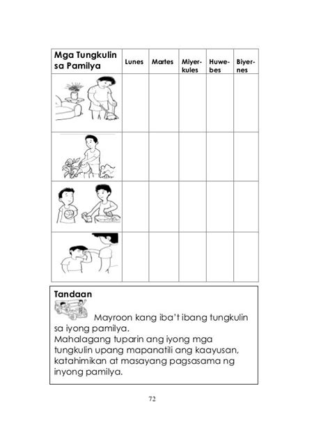 Mga Kasapi Ng Pamilya Worksheets For Grade 1