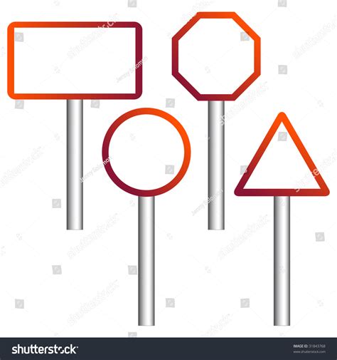 Blank Road Signs Your Own Text Stock Vector Royalty Free 31843768 Shutterstock