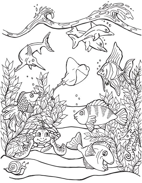 Drawing Ocean Coloring Page Of The Sun Drawing Image