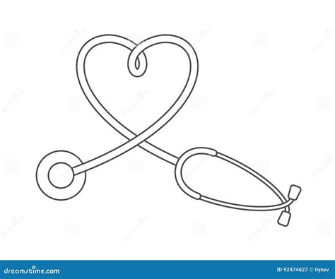 Stethoscope With Heart Rate On White Background Cardiology Concept